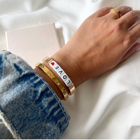 NOUVEAU Design Golden Tila Bracelet pour Cube Jewel Bracelet Stack