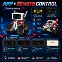 Kit de Robot de Batalla LED para Consola de Juegos, 5 en 1, Control Remoto por Aplicación, Ladrillos de Construcción Transformables Programables, Juguete STEM para Niños, Regalo