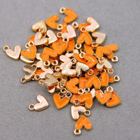 100 pc/sac personnalisé mode plaqué or émail en forme de coeur délicat délicat collier pendentif à breloque bijoux meilleur charme