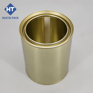 Boîte en fer blanc cylindrique prix usine avec couvercle étanche pour peinture