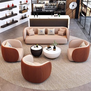 Muebles <span class=keywords><strong>de</strong></span> Oficina para Recepción en el Vestíbulo del Hotel, Sofá Seccional, Estilo Nórdico, Juego <span class=keywords><strong>de</strong></span> Mesa <span class=keywords><strong>de</strong></span> Centro para Oficina - Product Image 3