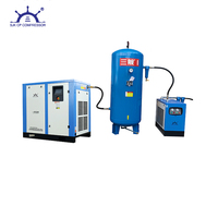 Compresor de aire silencioso y de bajo consumo con inversor de correa China Sanjian de 7.5KW, 11KW, 15KW, 22KW, 37KW, 8 bar, 10 bar, 16 bar
