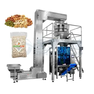 Automatic 500g 1kg Bean Grain Nut Food Weighing Vacuum Packing Machine with 10 Head Scale