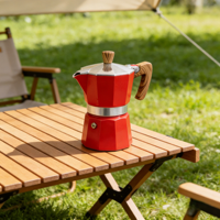 Cafetière à expresso Moka Pot en aluminium, design classique OEM, portable, écologique, logo personnalisé