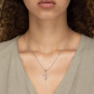 Collar de Acero Inoxidable con Colgante de Cruz de <span class=keywords><strong>Cirujano</strong></span>, Joyería Sencilla y Moderna, Chapado en Oro de 18K, Popular para Bodas - Product Image 5