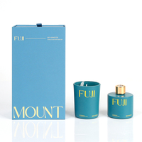 Ensemble cadeau de diffuseur de parfum et de bougie en roseau de luxe sur mesure avec étiquette privée, multi-parfums, 50 ml, 70 g