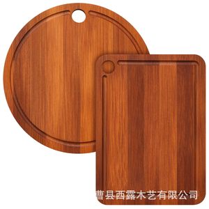 Juego de tablas de cortar de madera rectangulares de doble cara para servir carne y queso - Product Image 5