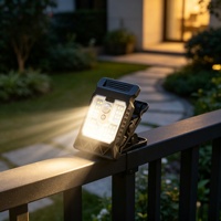 Lampes solaires à clipser pour l'extérieur, étanches, avec capteur intelligent, LED COB, matériau ABS, éclairage portable, commande inductive pour garage, camping
