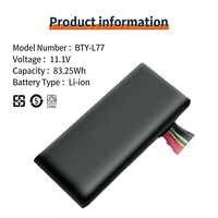 Batterie d'ordinateur portable OEM BTY-L77 pour MSI GT72 2QD 2QE 2PE 6QE GT72S 6QF 6QD GT72VR 6RD GT80 2QC GT80S WT72 MS-1782 MS-1785