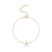 Modeschmuck Armbänder 925 Sterling Silber Vielseitige Elegante Blumenförmige Zirkon 18K Vergoldete Armbänder für Damen