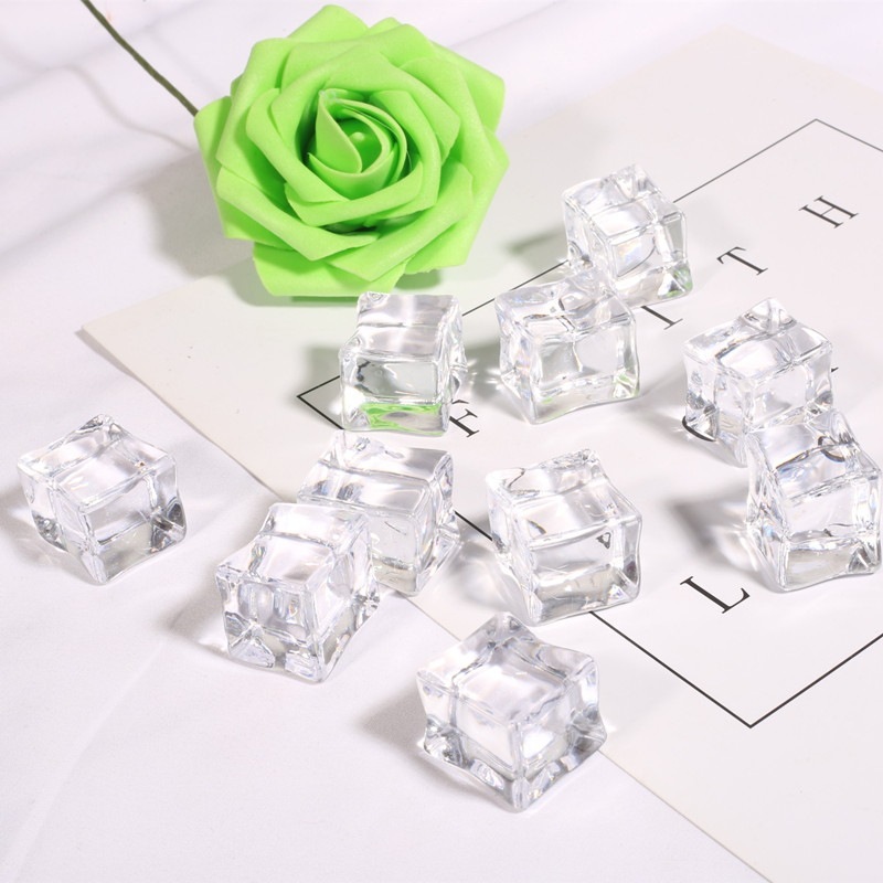 Cayway 200g Glaçons Artificiels En Acrylique 3mm - Faux Glaçons Réutilisables Pour Décoration