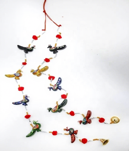 Adornos Colgantes para Puerta con Diseño de Pájaros y Elefantes, con Campanas y Cuerdas, Estilo Jairpuri, Decoraciones Navideñas, Marca Laxmans, Venta al por Mayor en India - Product Image 1