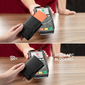 TILONSTAR TVC332 Porte-cartes d'affaires portable en cuir de grande capacité personnalisé Porte-cartes de crédit bancaire Portefeuille pour hommes - Product Image 6