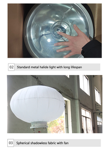 Torre de Iluminación Móvil de 5m para Trabajo en Exteriores, con Elevación Manual y Empuje Manual, Baliza de Iluminación Portátil en Forma de Globo de 5m - Product Image 5