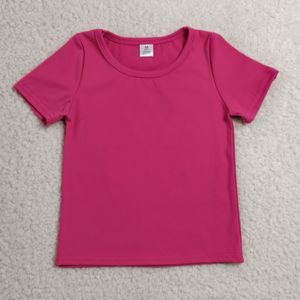 เสื้อยืดโยคะสีชมพูสดใส รุ่น GT1633 RTS สำหรับเด็กผู้หญิง น่ารัก สไตล์บูติก ลายพิมพ์เรียบง่าย เสื้อผ้าเด็กวัยหัดเดิน เสื้อผ้าเด็กผู้หญิง เสื้อกีฬา - Product Image 1