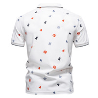 Nouvelle chemise décontractée pour homme été 2026 avec imprimé lettres intégral, col et manches courtes, 100 % polyester durable pour l'exportation