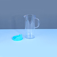 Joyofancy – Ensemble de carafes à eau froide personnalisées en plastique grande capacité avec poignée, transparentes, imprimées, en PS de qualité alimentaire pour la maison