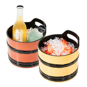 Cubetera de Estilo Japonés, Redonda, de Plástico, Diseño Oriental, Enfriador de Bebidas para Fiestas, Lujoso, Retro, Tamaño Pequeño - Product Image 2