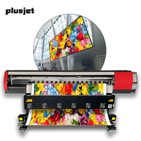 Plusjet 1,8 m con impresora de gran formato de cabezal de impresión Epson DX5 para impresora Galaxy Banner 2017 + Eco solvente