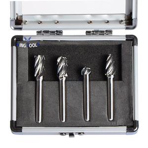 Fraises en carbure à tige de 6mm de 1/4 pouces, limes en <span class=keywords><strong>Aluma</strong></span> massif, meuleuse de découpe, fraise rotative en tungstène pour la découpe d'alliage d'aluminium, offre spéciale - Product Image 1