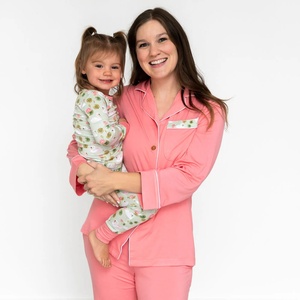 Bulk Wholesale Bamboo Pajamas Sets Women V Neck Summer Breathable Loungewear Custom Summer Floral Pocket Front <strong>Pyjamas</strong> - Product Image 1