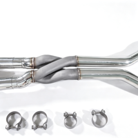 Section intermédiaire de l'échappement sport Z-Pipe résonnante haut de gamme pour Lexus RCF/is500/GSF 5.0L V8 en acier inoxydable poli miroir