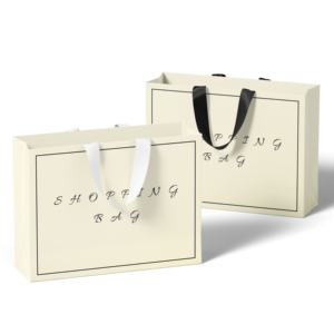 Bolsas de agradecimiento de papel Kraft beige personalizadas de primera calidad, bolsa de embalaje de regalo para ropa - Product Image 1