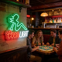 Neonawall, fabricant de néons personnalisés, néon LED Coors Light pour pub, club, restaurant, café, fête, décoration commerciale, vente en gros