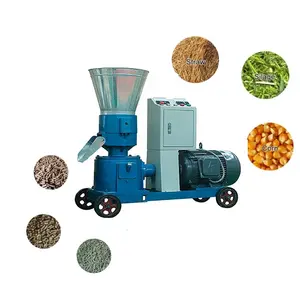 Machine mobile de granulation de sciure de bois/granulateur d'engrais petit moulin de granulation d'alimentation moteur diesel