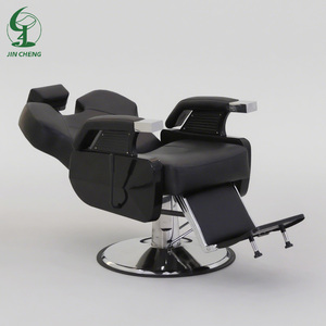 JINCHENG Sillas <span class=keywords><strong>Peluqueria</strong></span> Cadeira De Barbeiro Bomba Hidráulica Profesional Todo Negro Cuero Sintético Salón Peluquería Silla - Product Image 5