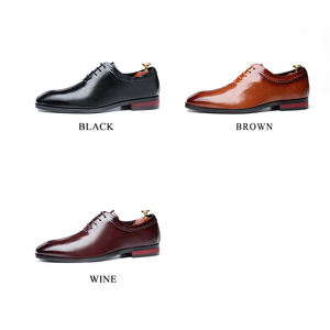 Chaussure Derby Oxford Marron de Luxe à Lacets pour Homme Grande Taille, Bout Carré, Idéale pour Affaires et Mariages - Product Image 6