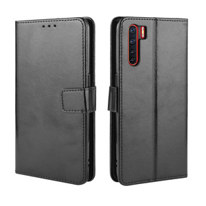 Sang Trọng Wallet Crazy Horse PU Da Lật Trường Hợp Bìa Cho OPPO A91/OPPO F15 - Product Image 5