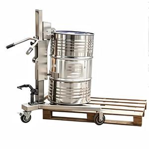 Stainless Steel Hydraulic Hand Operated <b>Oil</b> <b>Drum</b> Lifter Pallet Truck Manual Carrier Warehouse Material Handling Equipment - Product Image 1
