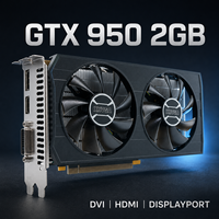 Nouvelle carte graphique de jeu XHVGA GTX 950 2 Go GDDR5 128 bits à double ventilateur, PCI Express 3.0 X16 DirectX 12 pour PC de bureau, 1114 MHz Core