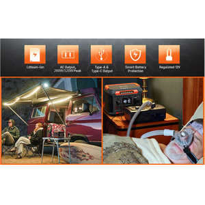 오프 그리드 발전 시스템 110v <span class=keywords><strong>220v</strong></span> 태양열 발전기 LED 조명 78000mah 대용량 휴대용 스테이션 자동차 미국 순수 사인파 - Product Image 3