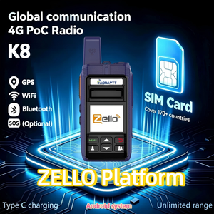 Radio POC 4G LTE GaodaPTT K8 Zello Platforme longue portée, talkie-walkie portable avec carte SIM pour communication mondiale - Product Image 1