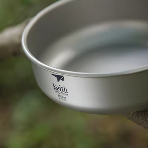 Bol à riz portable en titane pur, ultra-léger, gris argenté, haute durabilité, pour pique-nique urbain et extérieur, à paroi simple, sain - Product Image 4