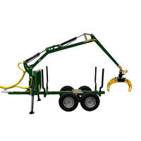 Remorque à bois avec grue remorque chargeuse de grumes avec flèche à grappin