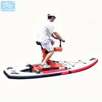 Vélo aquatique gonflable pliable Lumark en forme de planche de surf large, avec cadre en plastique, pour la plage, en stock depuis la Chine