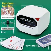 Machine à mélanger les cartes de poker Texas automatique en plastique, design minimaliste, portable, alimentation électrique, pour jeux de société - Vente en gros