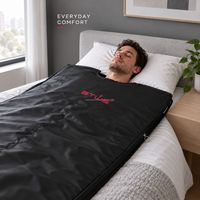 Selimut Sauna Oxford Anti Air dengan Ritsleting dan Lengan, 2 Zona Pemanas, Harga Pabrik Grosir, Produsen Berpengalaman 15 Tahun, untuk Spa di Rumah