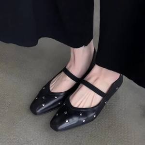 Zapatos Planos de Mujer con Diseño Exclusivo, Punta Cuadrada, Plataforma Oculta, Una Sola Correa, Ajuste Delgado, Casuales y de Vestir 2026 - Product Image 4