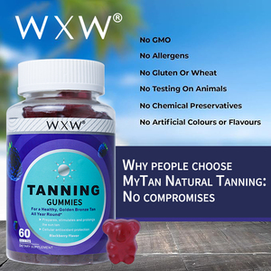 Gummies bronzantes Stock Wxw, complément alimentaire pour le bronzage, gummies à l'huile de carotte, extrait de beurre de cacao, gummies bronzantes - Product Image 3