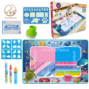Juguete educativo 80*60CM estera <span class=keywords><strong>de</strong></span> dibujo <span class=keywords><strong>de</strong></span> agua estilo océano acuarela libro <span class=keywords><strong>de</strong></span> imágenes pintura colorida juguetes <span class=keywords><strong>de</strong></span> escritura - Product Image 1