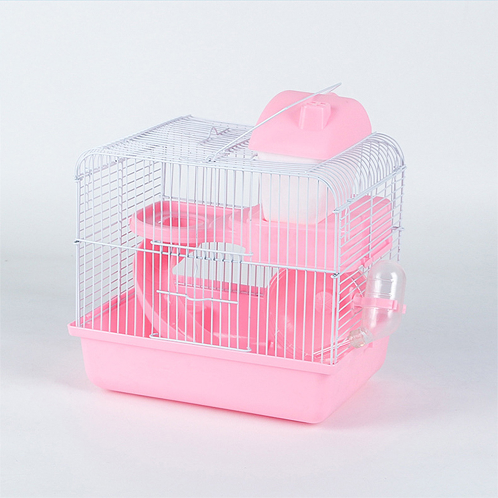 Cage de luxe pour maison de Hamster avec roues d'exercice, bouteilles d'eau et échelle