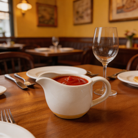 Mini-pichet à sauce en céramique blanche personnalisé en gros avec poignée, crémier à lait en porcelaine pour restaurant, hôtel, café