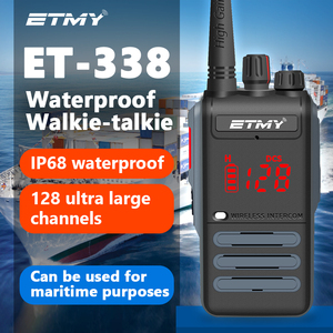 IP67 100 Mile Walkie Talkie genggam tahan air, Radio 2 arah dengan jalur pribadi dan MDC ET438 - Product Image 3