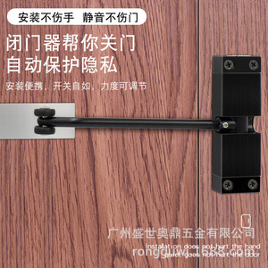 Cierrapuertas Denite Ajustable de Acero Inoxidable con Amortiguador Silencioso para Uso Doméstico y en Fábricas - Product Image 1