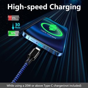 Cavo USB C Durevole per Ricarica Rapida PD e Sincronizzazione Dati per Laptop, <span class=keywords><strong>Tablet</strong></span>, <span class=keywords><strong>Samsung</strong></span> <span class=keywords><strong>Galaxy</strong></span>, iPhone 15, Google Pixel - Product Image 2