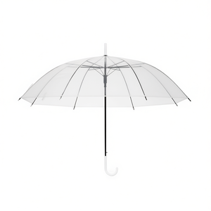 Transparent Umbrella 60cm 8 Panels Black Frame Fashion Lightweight Portable Rain Protection - Product Image 1